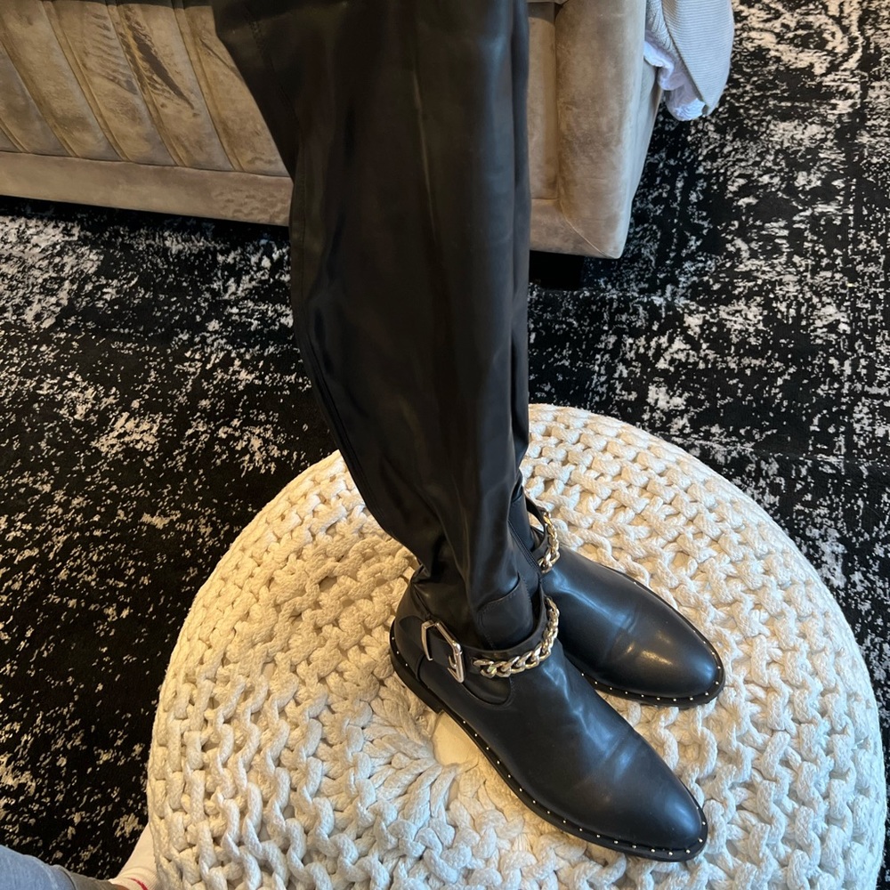 Zara Faux Leather studded boots